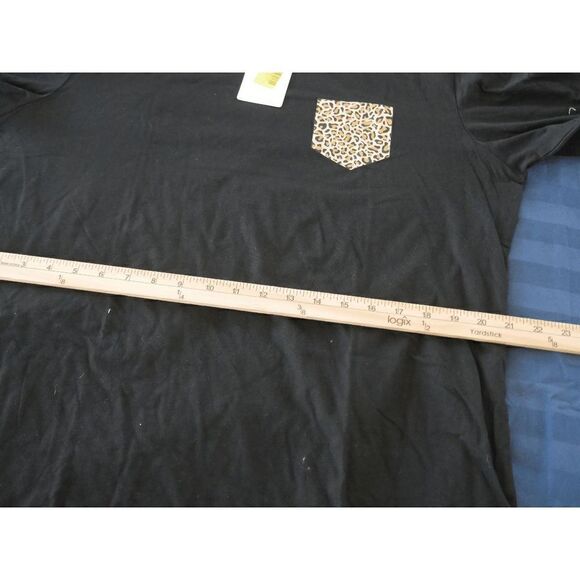 Teedino Black Leopard-Detail Tee 2XL - Picture 7 of 9